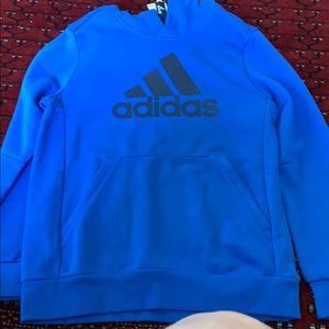 Adidas boys royal blue sweatshirt with hood
